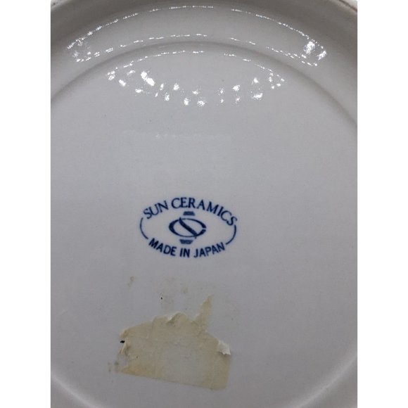 Vintage Japanese Sun Ceramics Blue White Koi Fish Porcelain Plate 12.5" Diameter - Picture 3 of 12